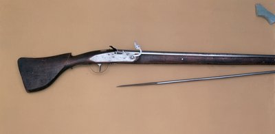 Matchlock musket with forked rest by German School